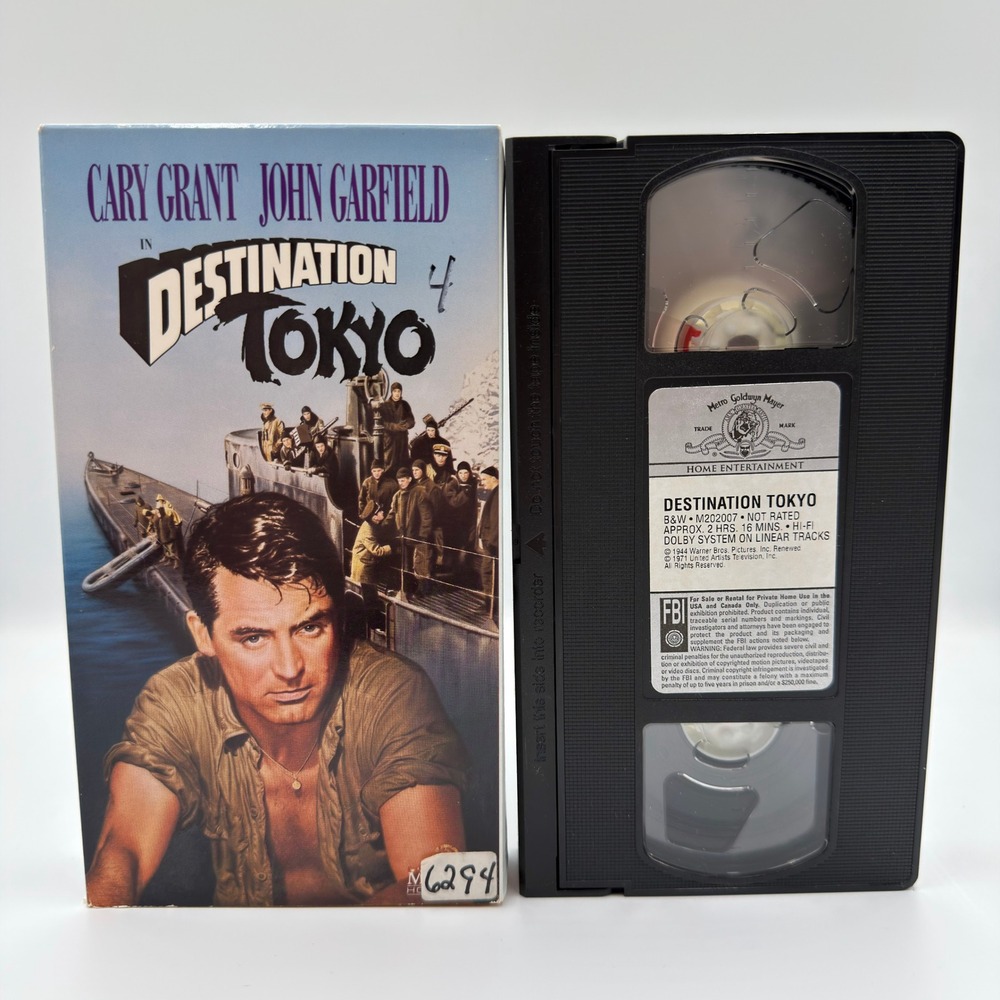 Destination Tokyo VHS Cary Grant John Garfield MGM/UA Home Video 1944 War Movie